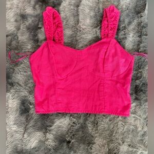 Japna pink Woman’s crop tops Large Rayon/Cotton